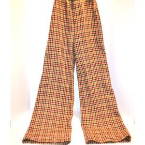1960s Pant Wool Earthy Tweed High Waist Full Leg Twiggy